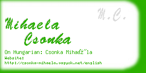 mihaela csonka business card
